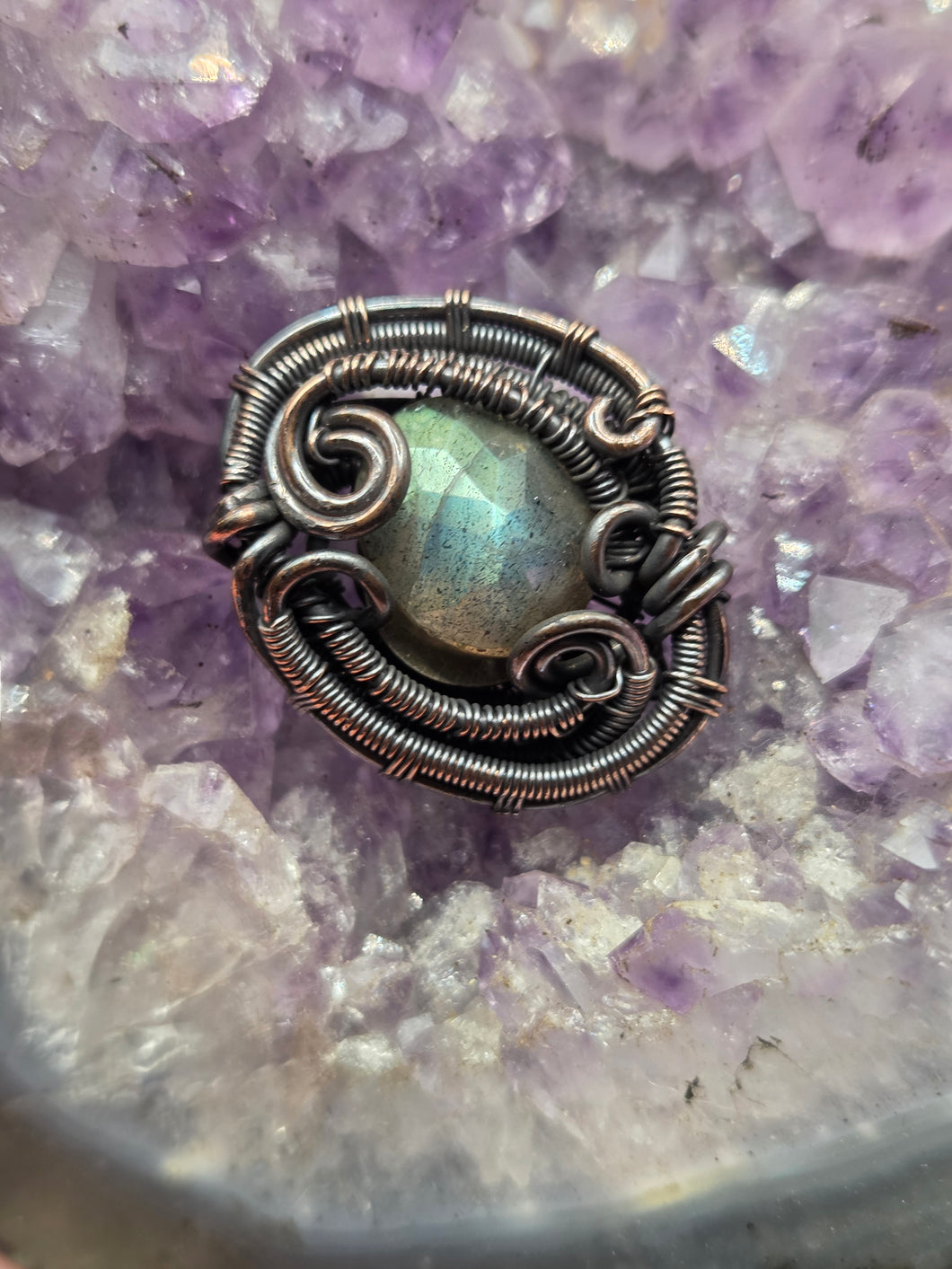 Labradorite pin