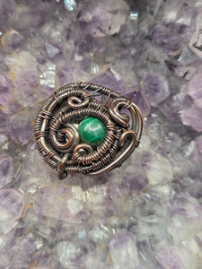 Malachite pin