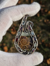 Load image into Gallery viewer, Ammonite &amp; Aquamarine
