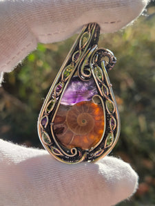 Ammonite & Amethyst