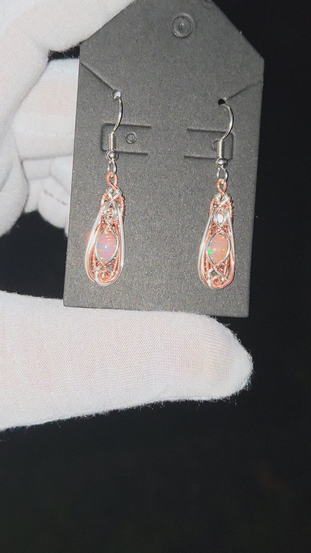 Opal earrings