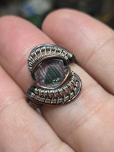 Load image into Gallery viewer, Tourmaline slice ring sz.7.5
