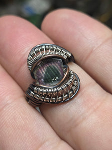 Tourmaline slice ring sz.7.5