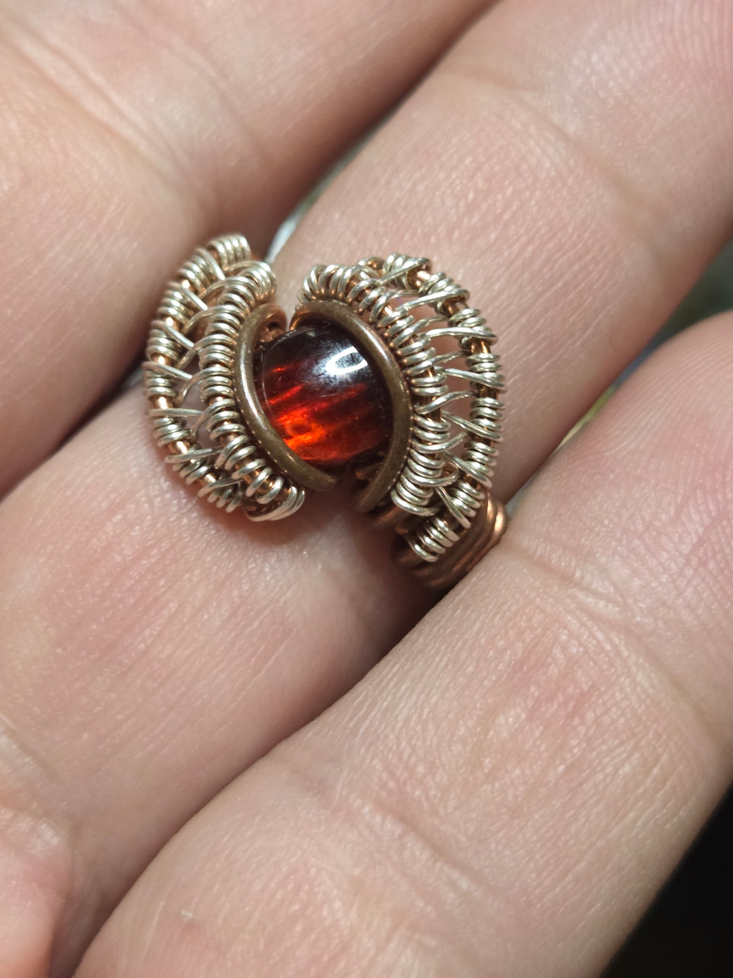 Garnet ring sz.8