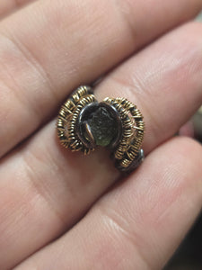 Moldavite ring sz.6