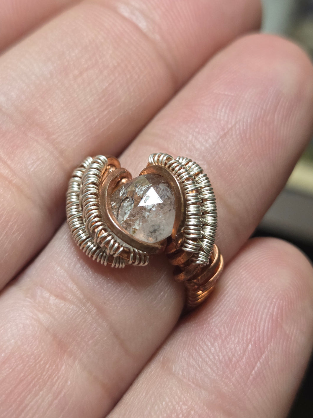 Herkimer Diamond ring sz.7