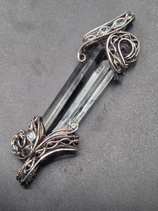 Black Tourmaline/ Aquamarine