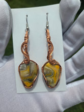 Load image into Gallery viewer, Bumblebee Jasper earrings
