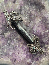 Load image into Gallery viewer, Black Tourmaline/ Aquamarine
