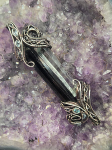 Black Tourmaline/ Aquamarine